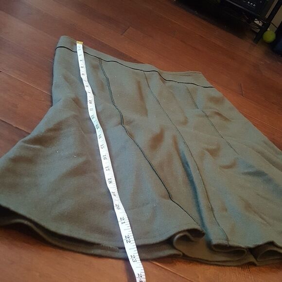 Harvé Benard Green Wool Blend Skirt - Picture 5 of 7